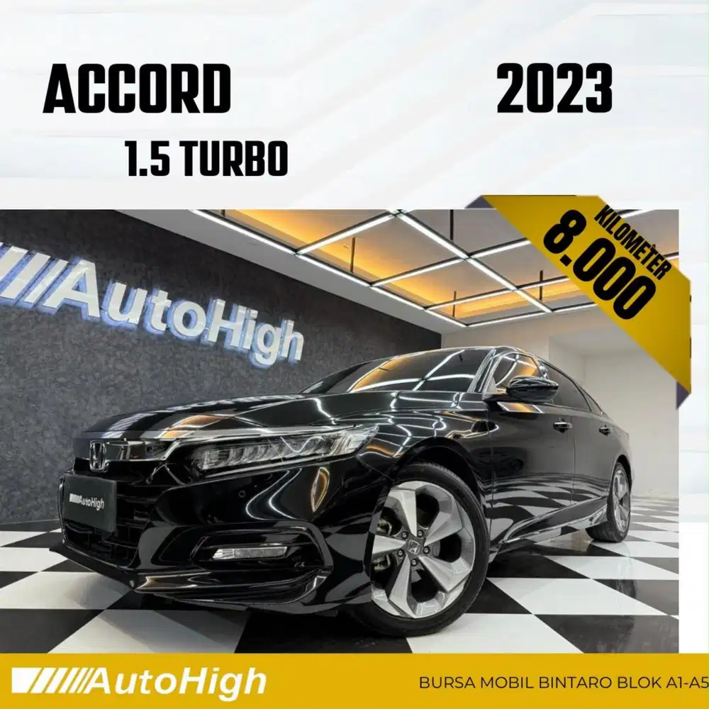 DP10% [Km8.000] Accord Sunroof Turbo 2023 Black Reg 2022 #AUTOHIGH