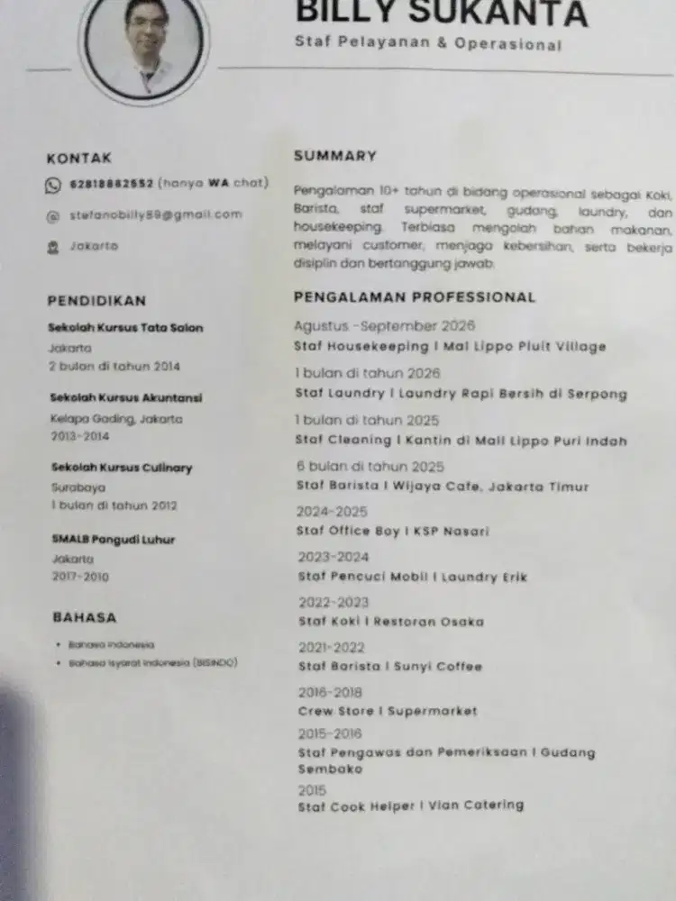Kebutuhan loker buatku untuk informasi interview nanti