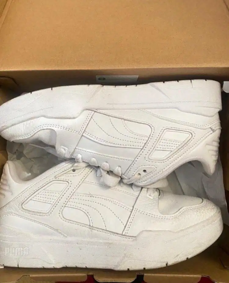 slilstream leather sneakers puma full white