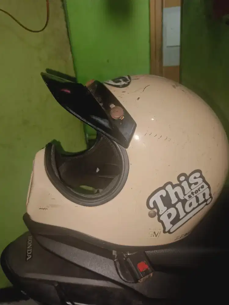 Jual helm cakil cream