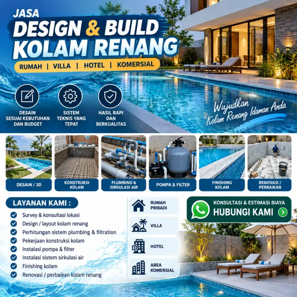 Jasa Pembuatan dan Renovasi Kolam Renang