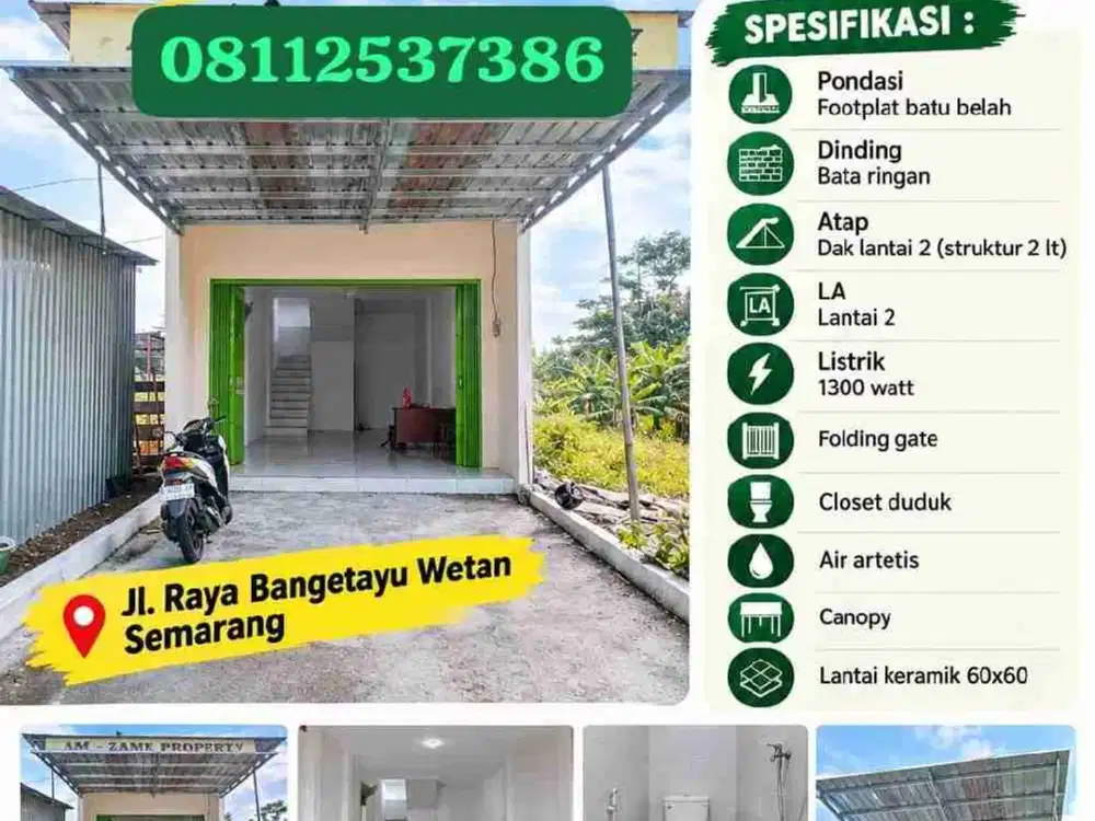 DIJUAL RUKO BANGETAYU WETAN, GENUK, SEMARANG