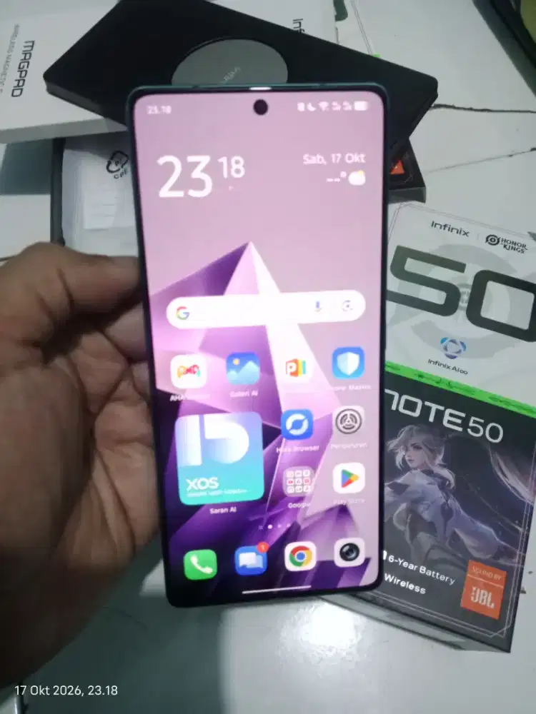 Infinix Note 50 ram 8/256gb Nfc nominus mulus fullset orian semua