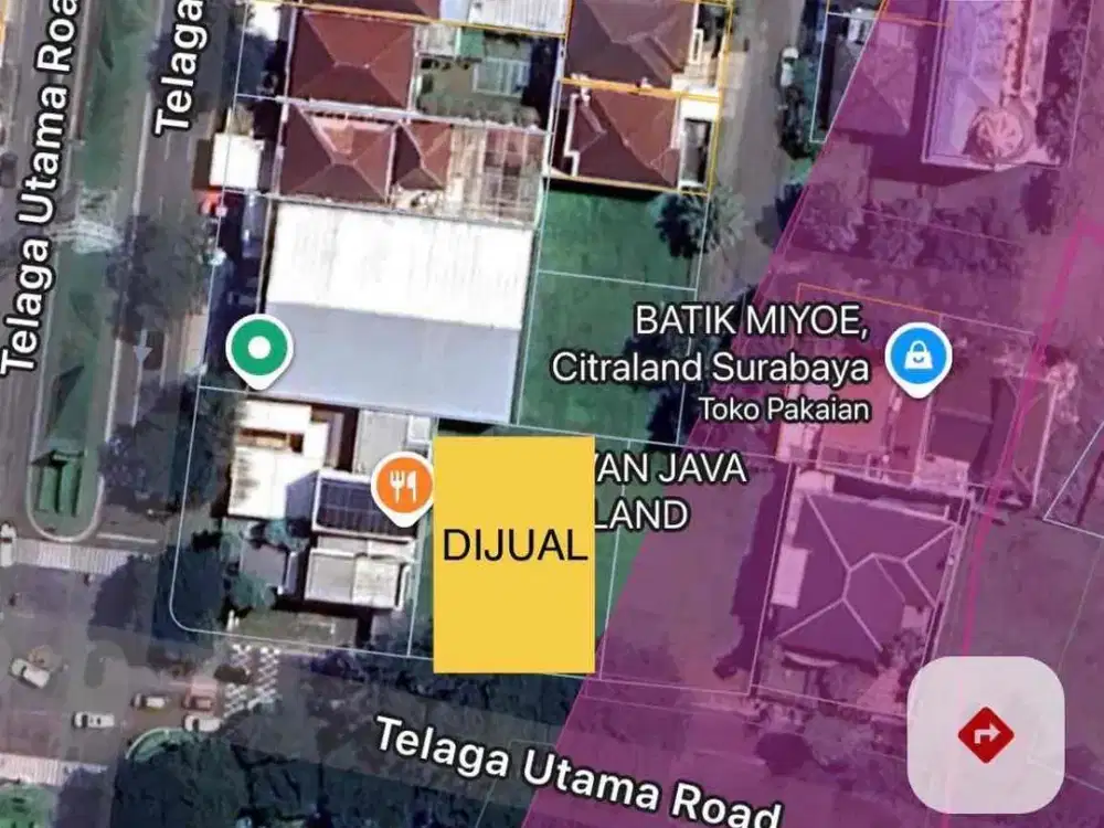 Dijual Kavling tanah komersial telaga golf citraland surabaya barat