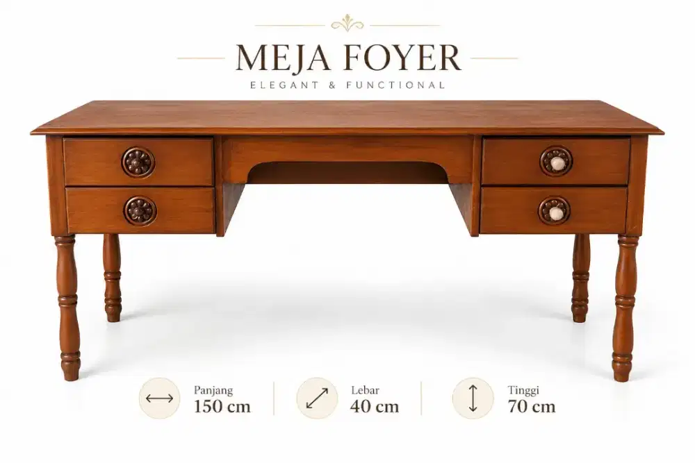 Dijual Meja Kayu Foyer Klasik