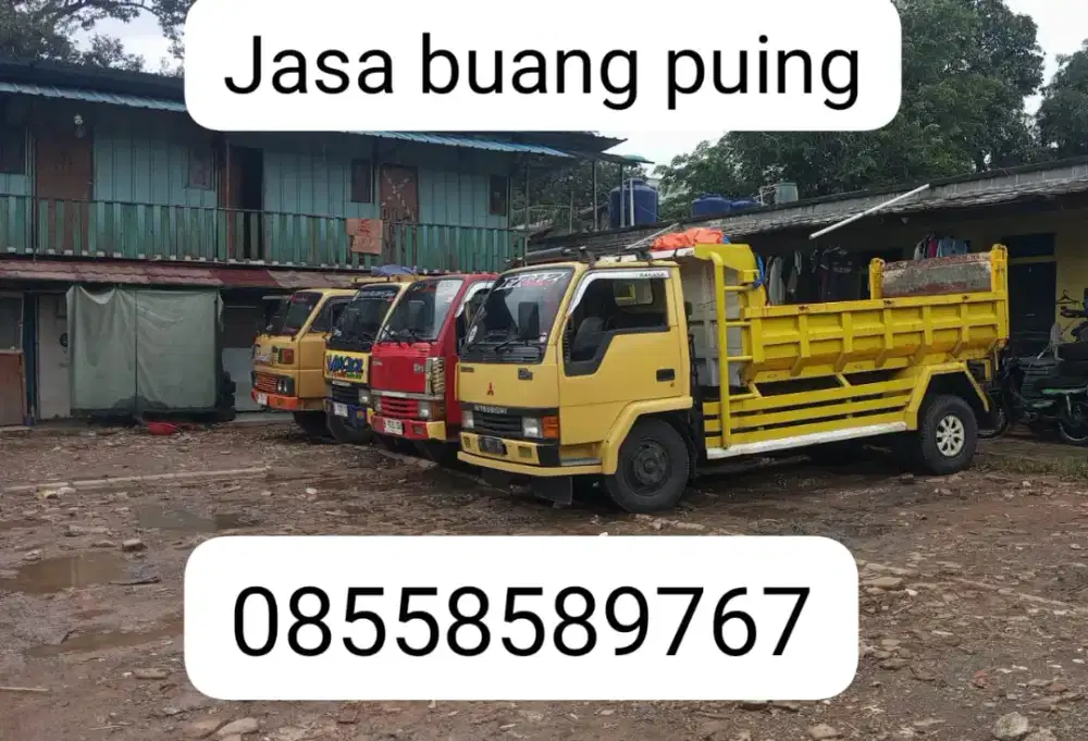 jasa sewa truk buang puing buang sampah proyek dan jual urugan