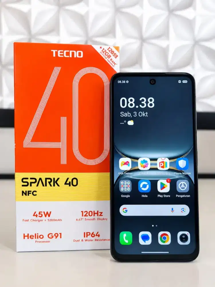 Tecno spark 40 RAM 6+6/128Gb fullset