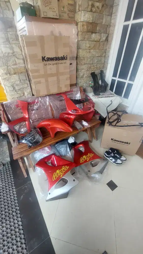 Jual Ninja RR Old Oranye Body set depan