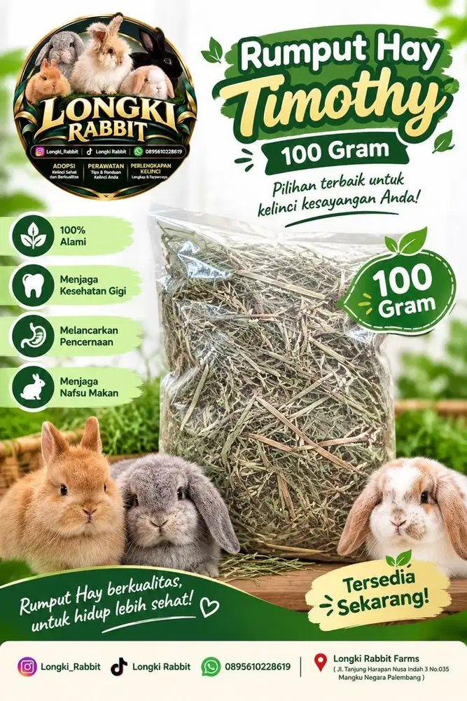 Pakan kelinci Rumput haytimoty