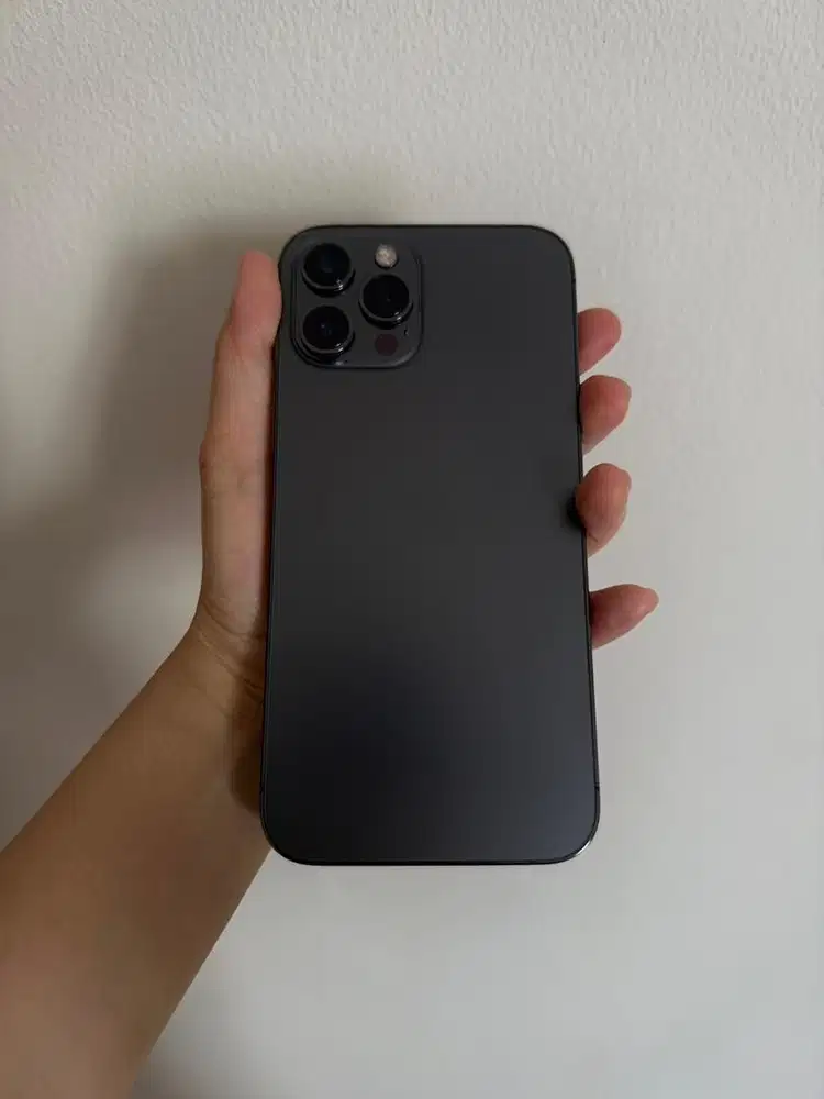 iPhone 12 Pro Max Graphite 256 GB Kabel, Case dan Screen Protector