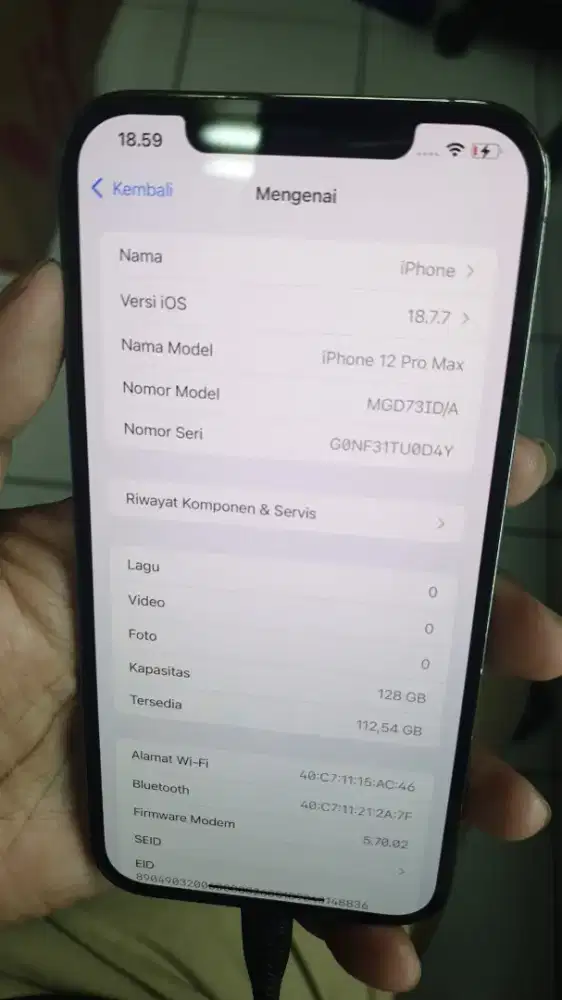 Iphone 12 pro max 128gb eks iBox batangan minus