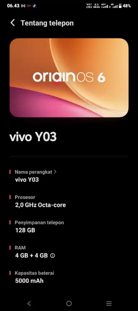 Jual cepatVivo Y03