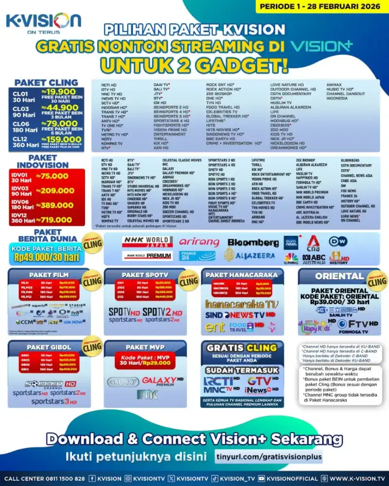 Pasang Parabola Indovision dan K Vision