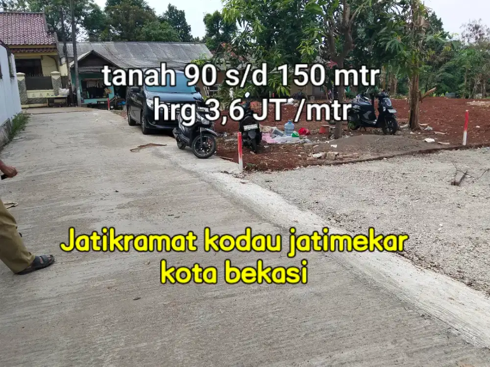 Tanah 90 mtr Jatikramat jatimekar aksesmobil