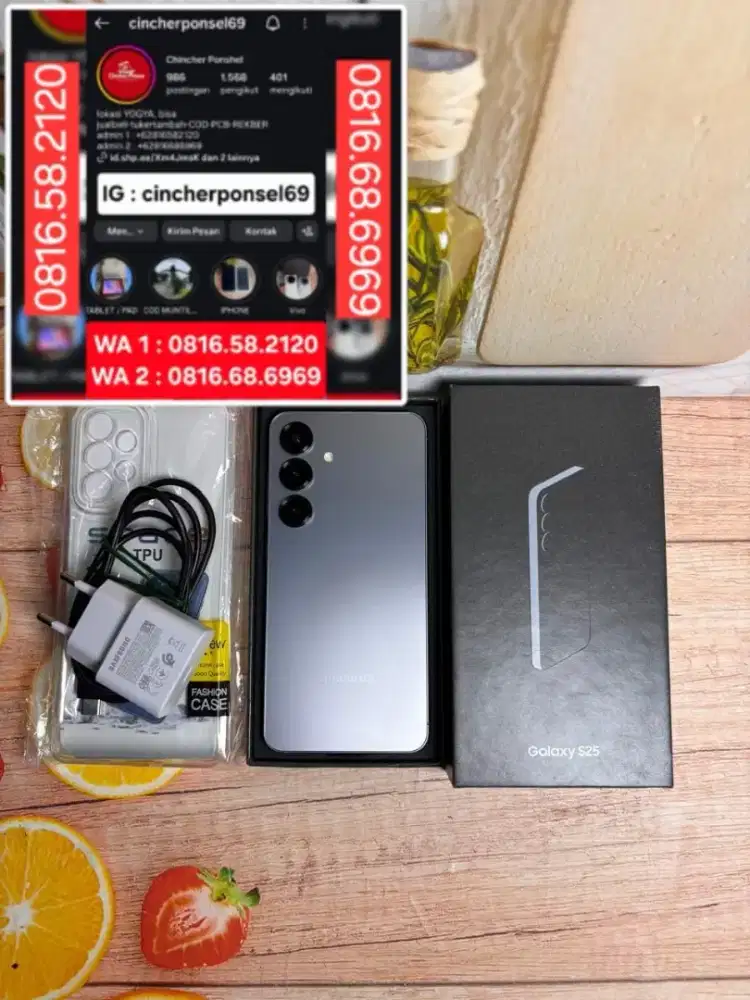 Jual hp likeNEW SAMSUNG S25 5g 12/256 istimewa MULUS free adaptor