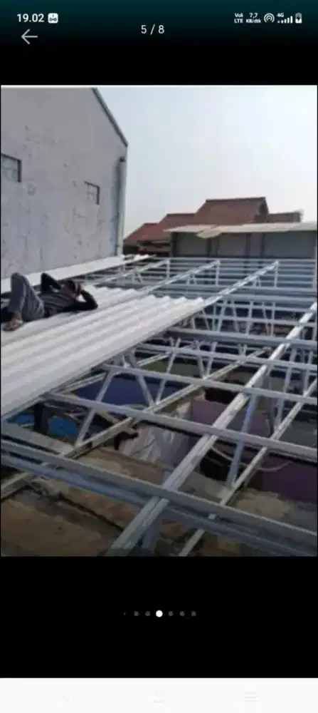 Atap baja ringan kanopi atap bocor dlk
