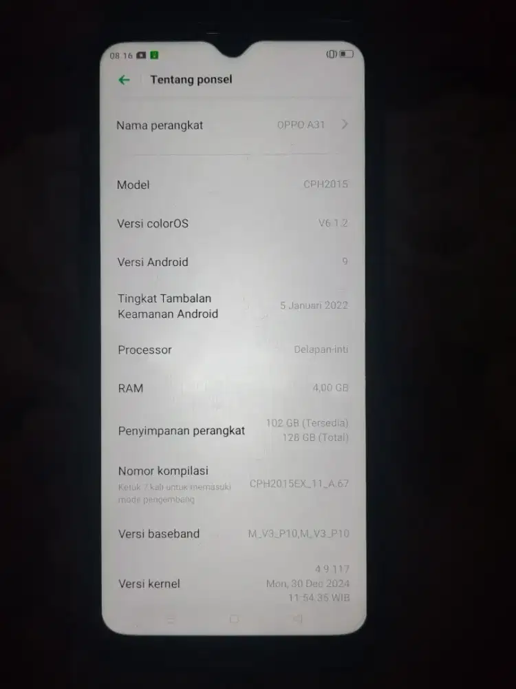 Oppo a31 ram 4/128 mulus  no minus