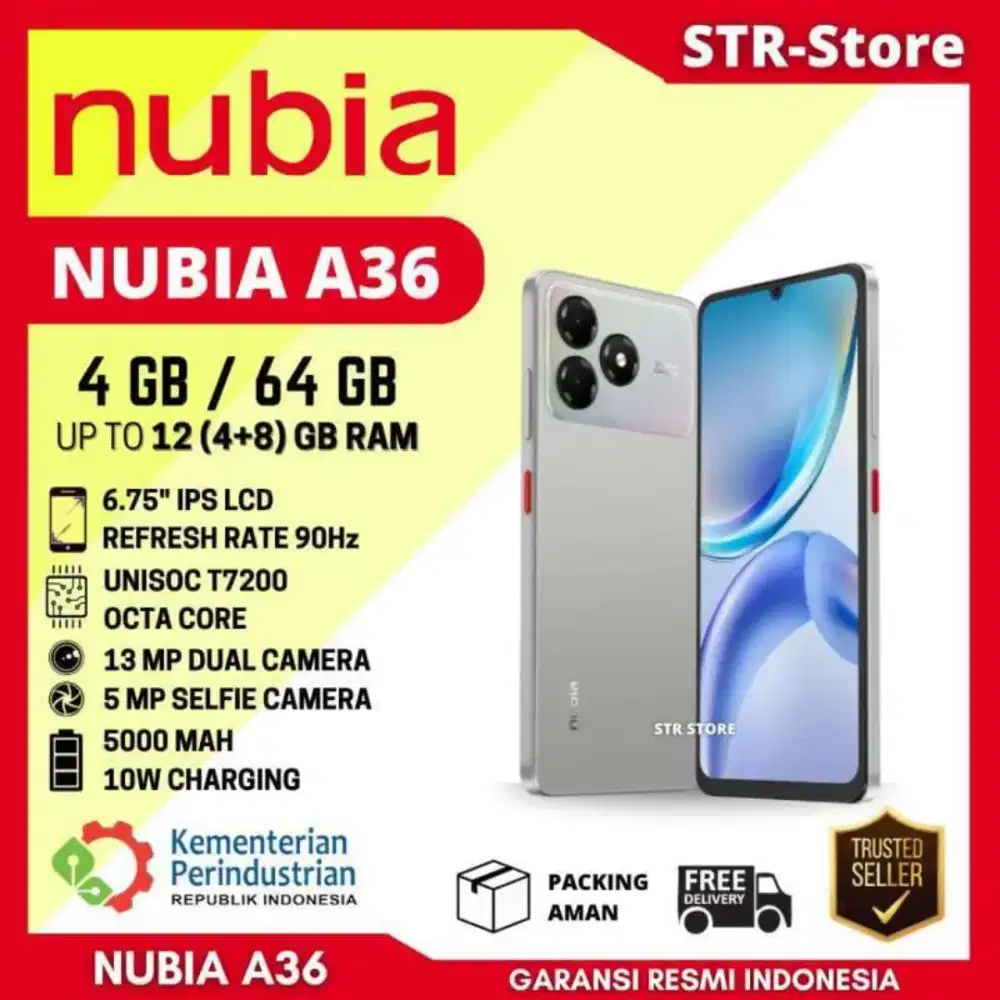 Handphone baru zte nubia A36 4/64