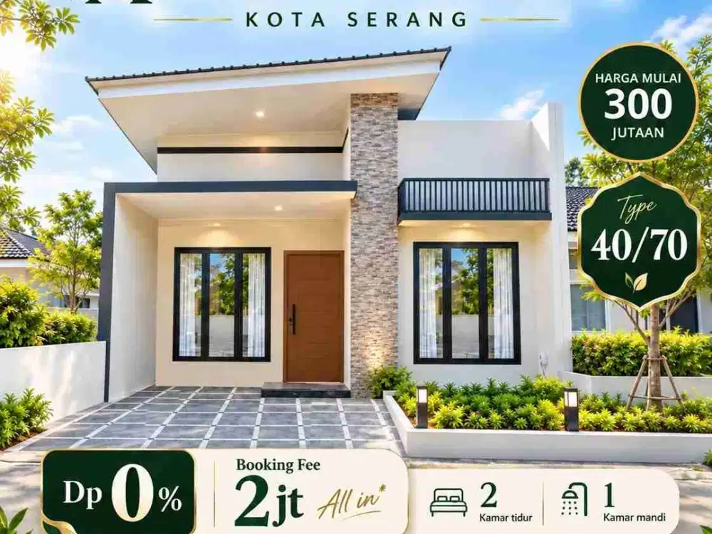LAUNCHING TYPE BARU! RUMAH CLASTER 
Hadir dengan desain modern, nyaman, dan dilengkapi banyak bonus menarik! harga -RP.355 JT