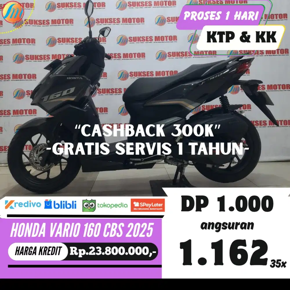 HONDA VARIO 160 CBS 2025 KREDIT MURAH ANGSURAN SANGAT RINGAN KTP KK