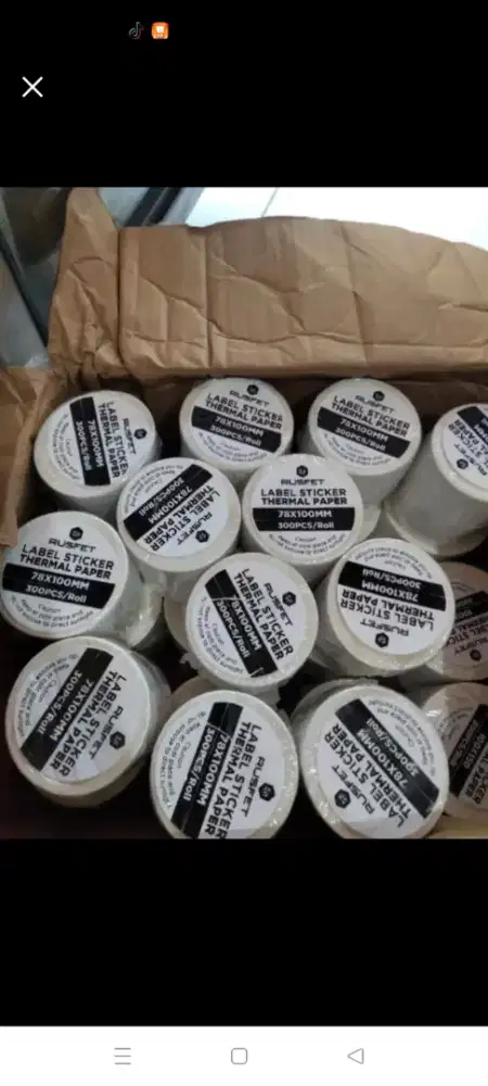 Stiker label thermal  ukuran 100x150 300pc/roll