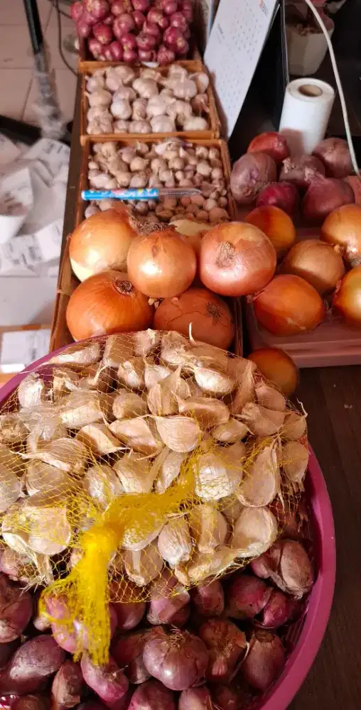 Bawang Putih , bawang merah , bawang bombay