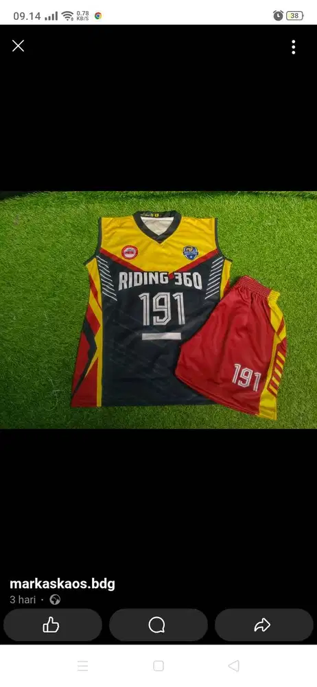 Jersey olahraga costum