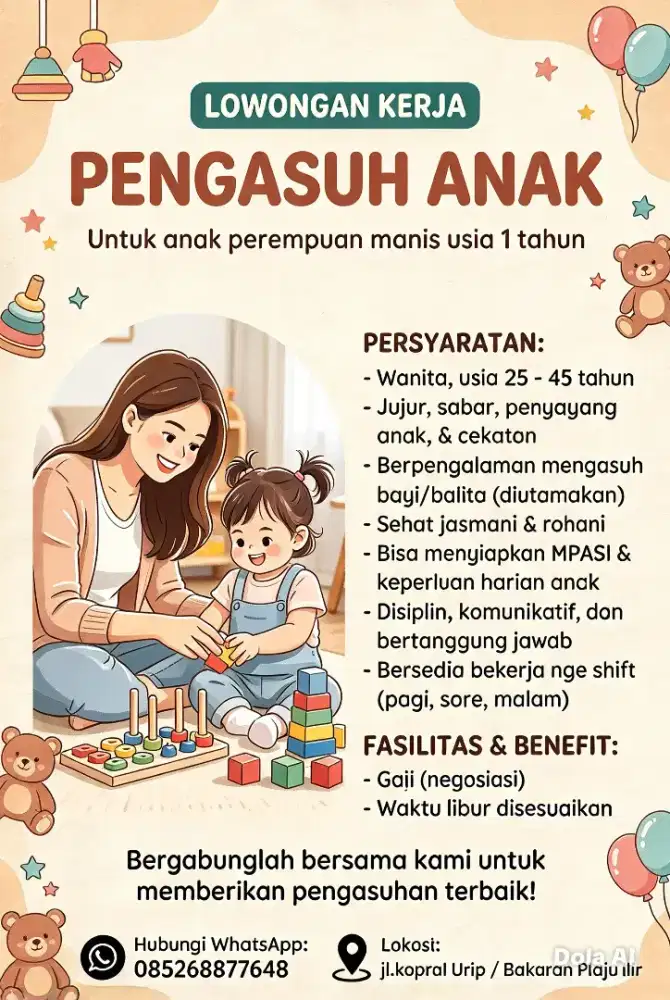 Pengasuh anak usia 1tahun