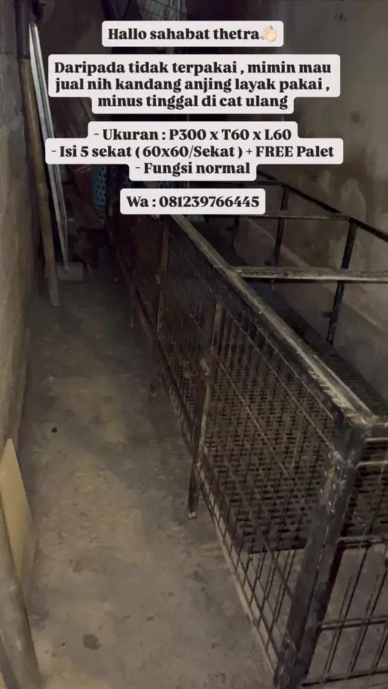 Kandang anjing 5 sekat