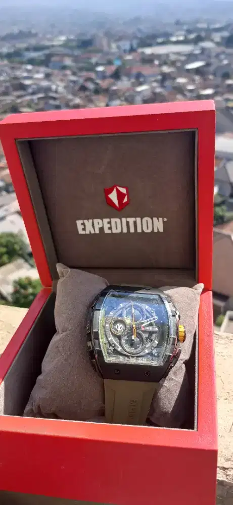 Jual Preloved Jam Tangan EXPEDITION E6782M Rubber Green Black full box