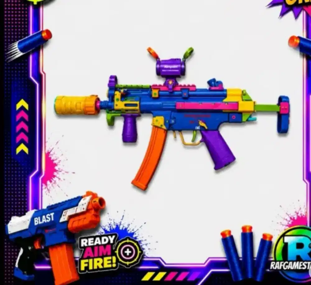 Mainan anak-anak Water gel blaster mp5k utg full set