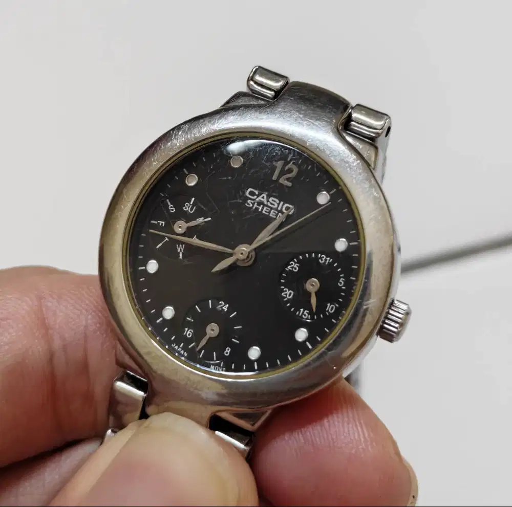 Jam Tangan Wanita Casio Sheen Original Mov'T Japan Rare Vintage Kuno