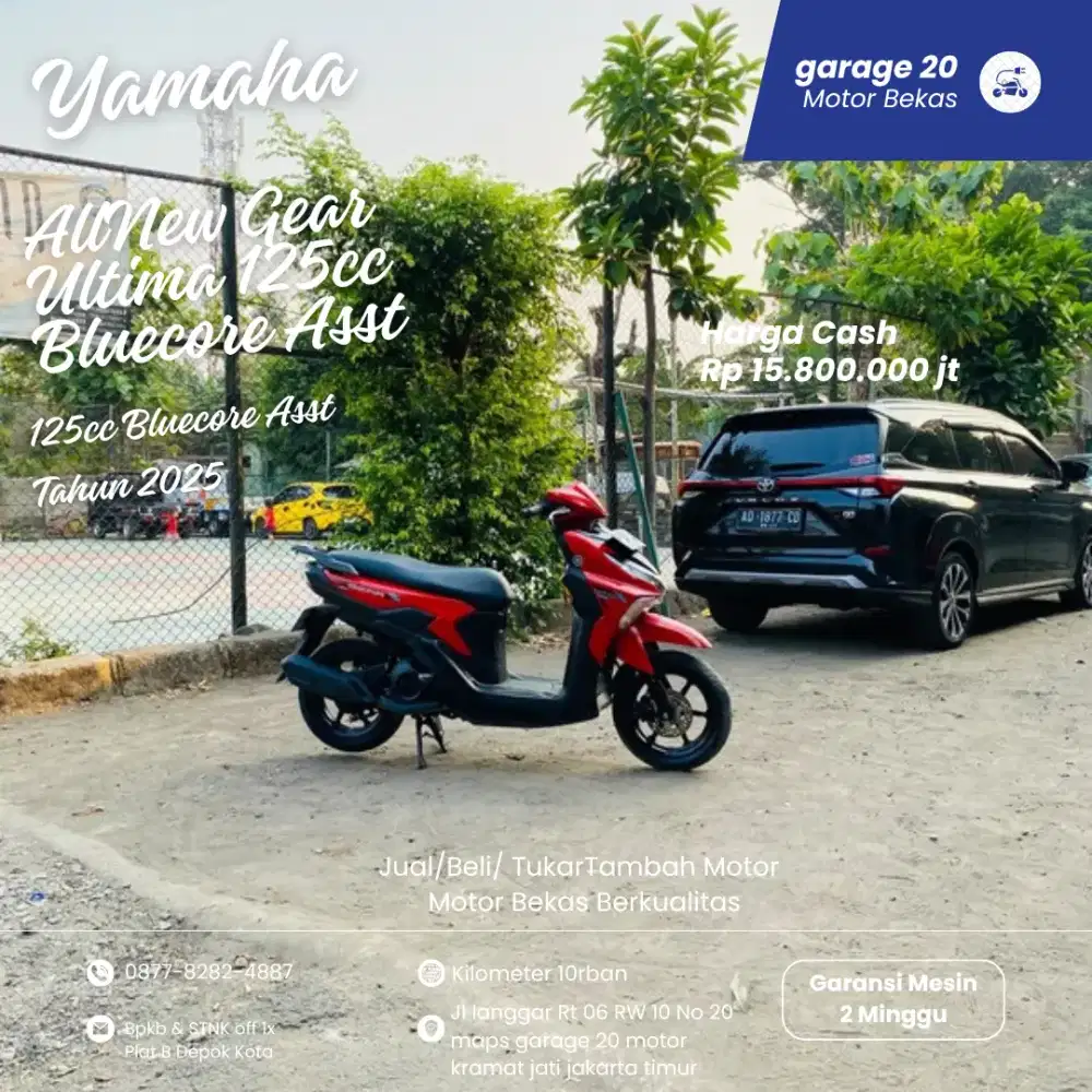 Yamaha Gear Ultima 125cc Bluecore Fi Tahun 2025 Pajak Off
