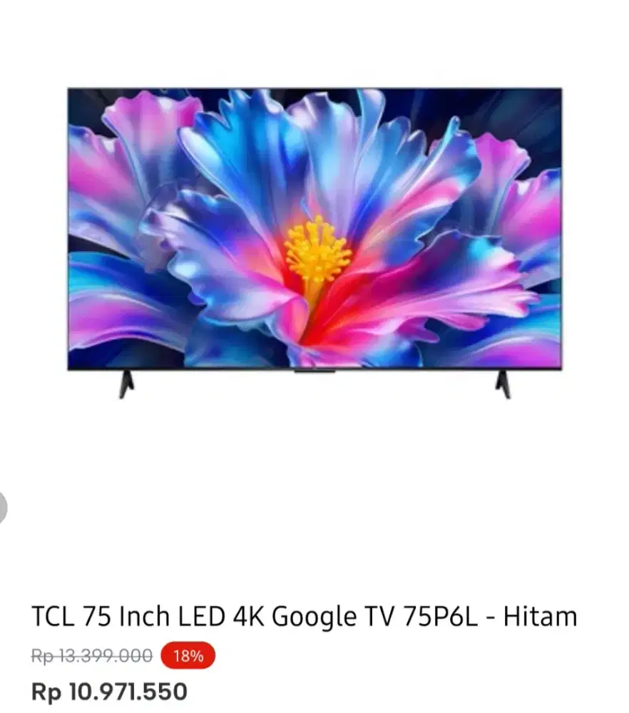 TCL GOOGLE TV 4K 75INCI