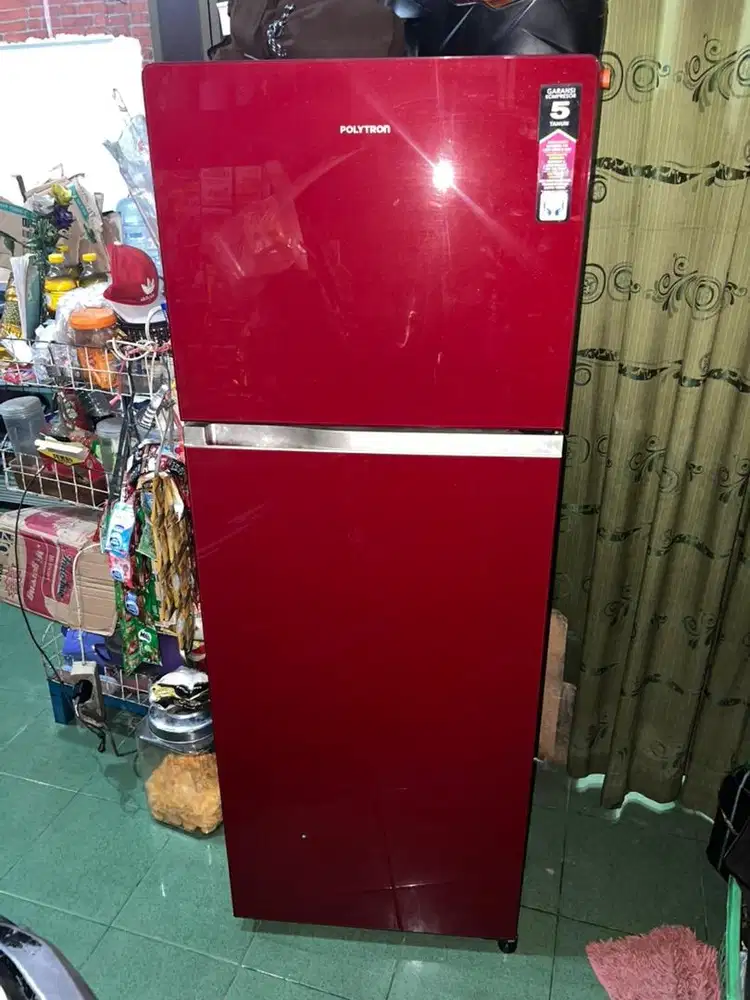 Kulkas Polytron Kaca 2 Pintu semi jumbo