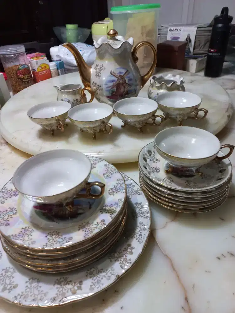 Tea set antik Jepang (6 orang)