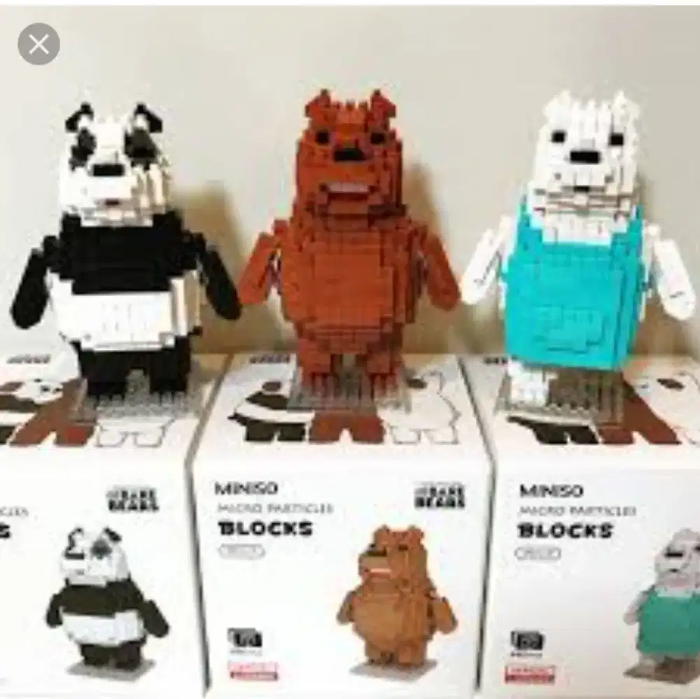 Miniso micro particle Block Bare Bears coklat
