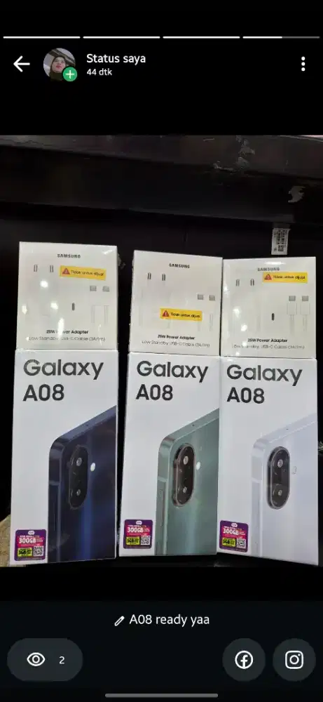 Samsung A08 4/64 New Garansi Resmi