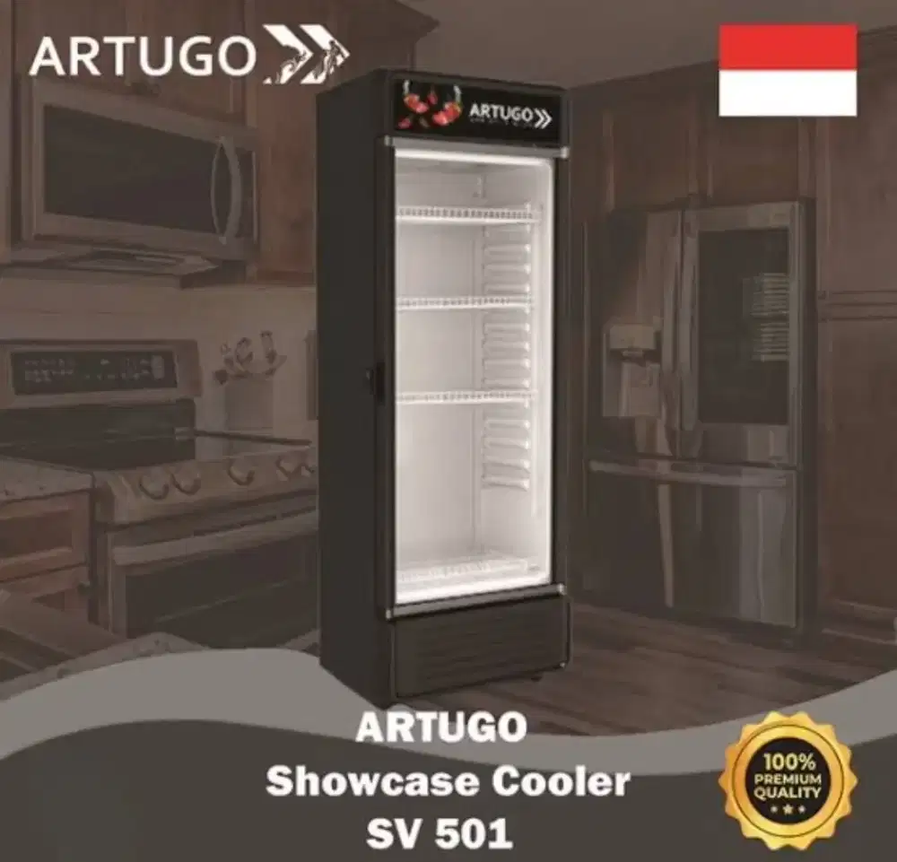 Ready Showcase Artugo dengan kapasitas 400L Promo Cicilan bunga 0%