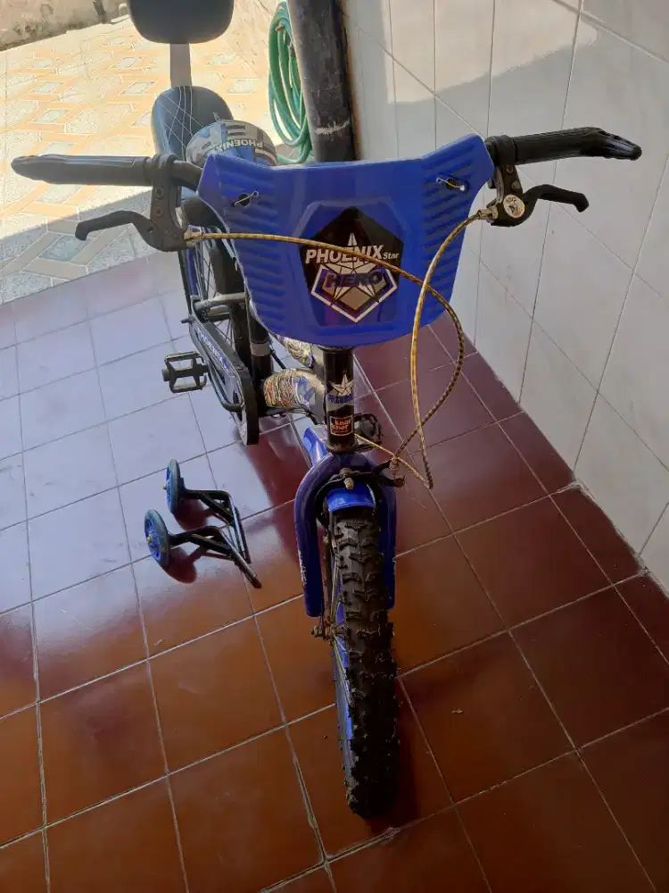 Sepeda Anak ukuran 18 plus boncengan & roda samping
