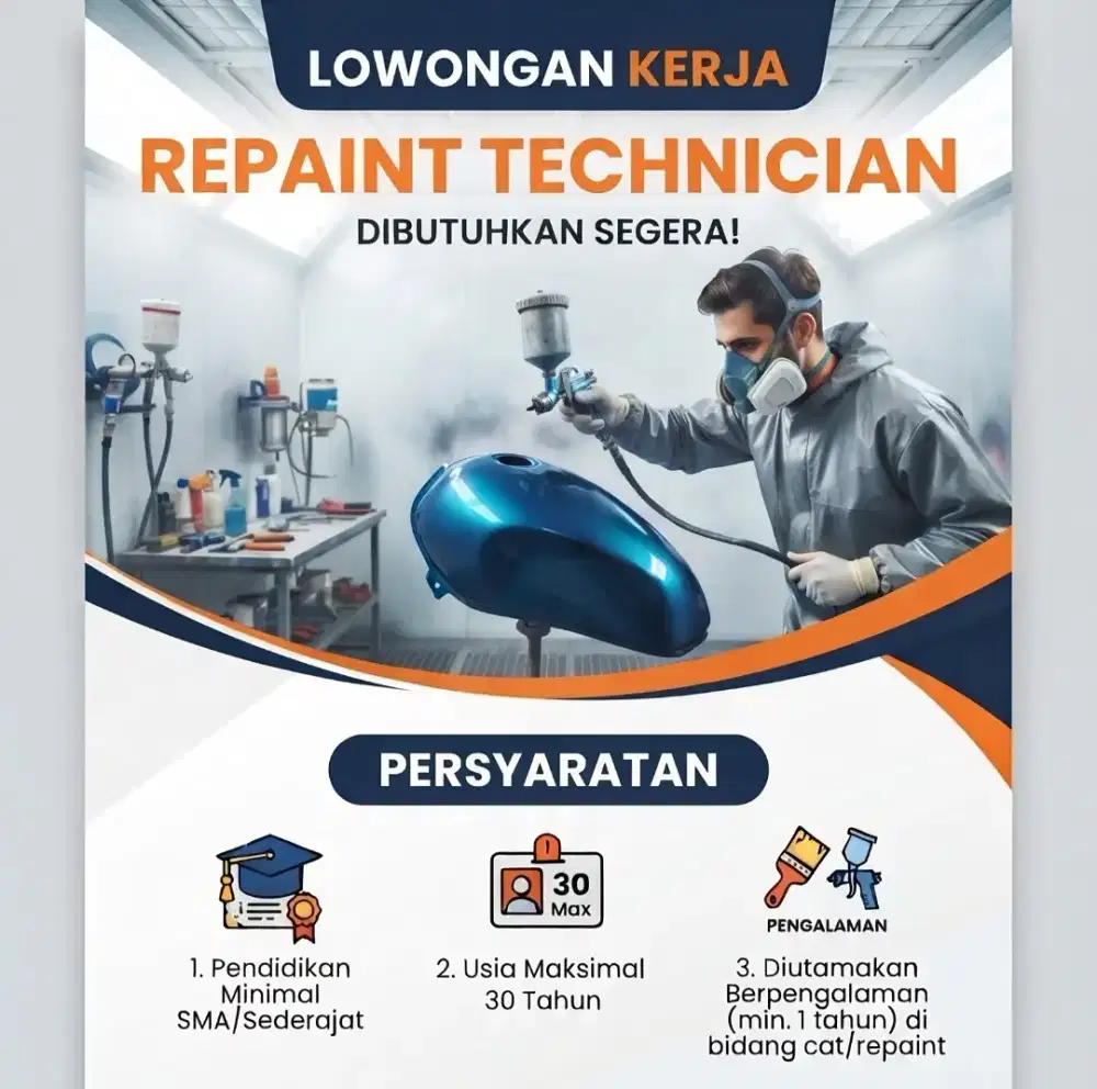Lowongan Kerja Painting repaint part motor dan mobil