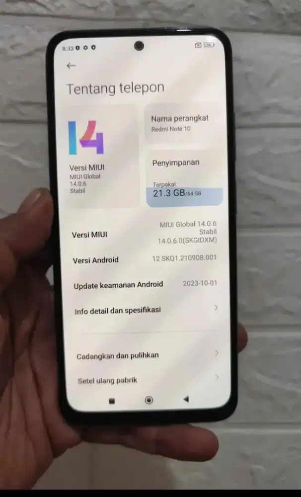 Redmi note 10 lcd original jual jujur