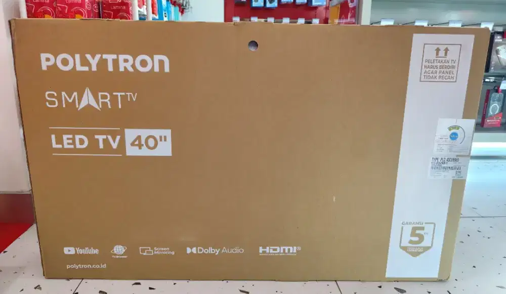 New Polytron Smart TV LED 40, barang segel box & garansi resmi Indo.
