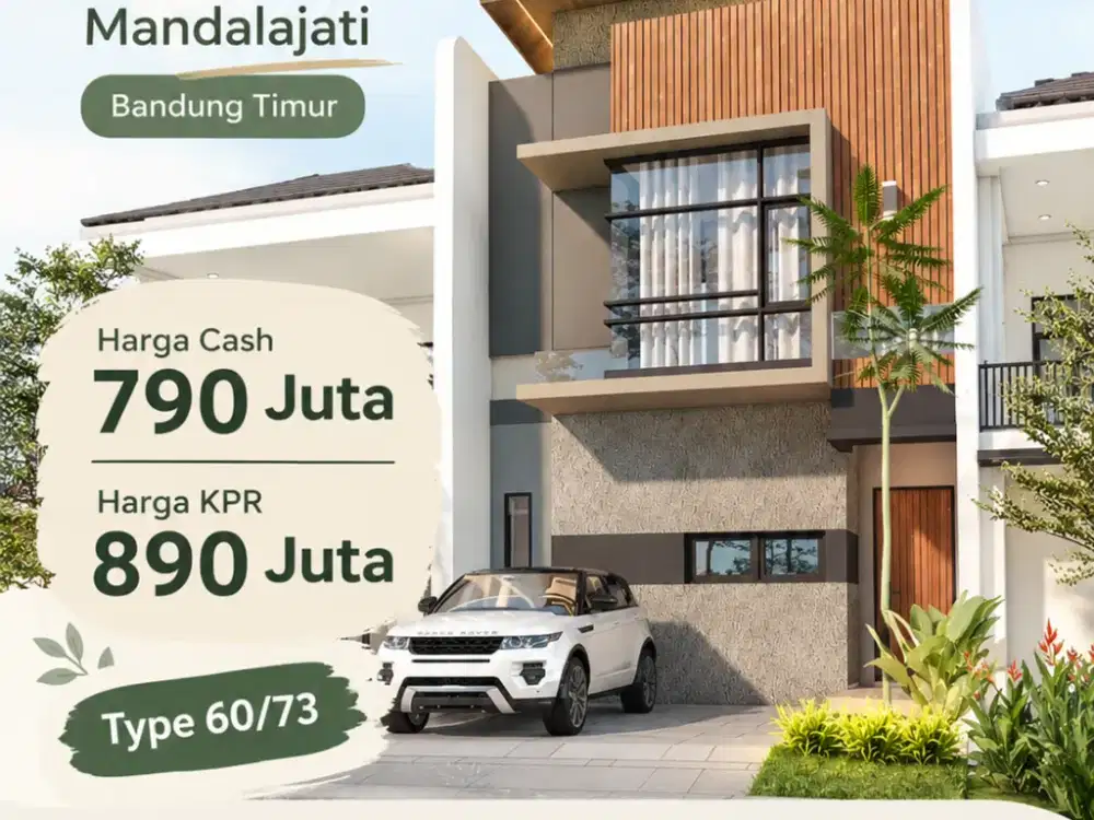 Rumah 2 Lantai Modern di Bandung Timur, Cash Rp790 Juta!