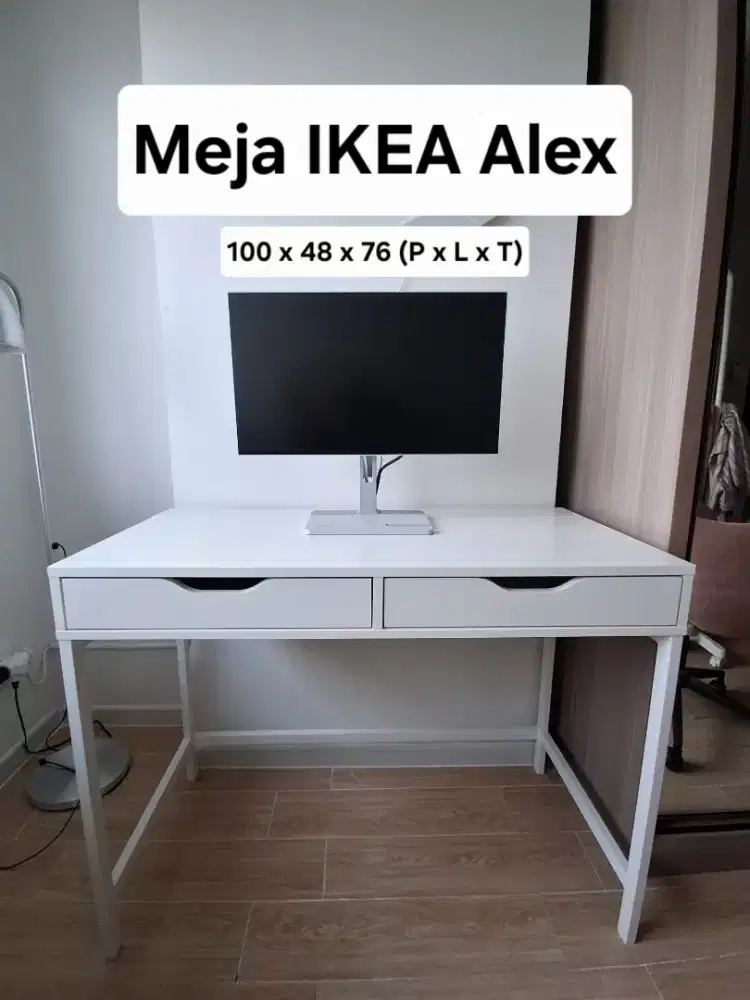 Meja IKEA Alex | Panjang 100 Cm | Free Ongkir Jakarta & Tangerang