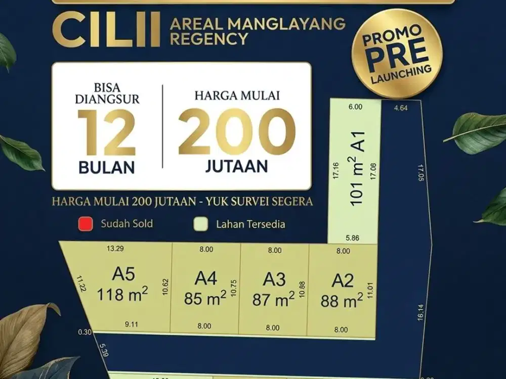 Tanah SHM Cileunyi 200 Jutaan Bisa Diangsur