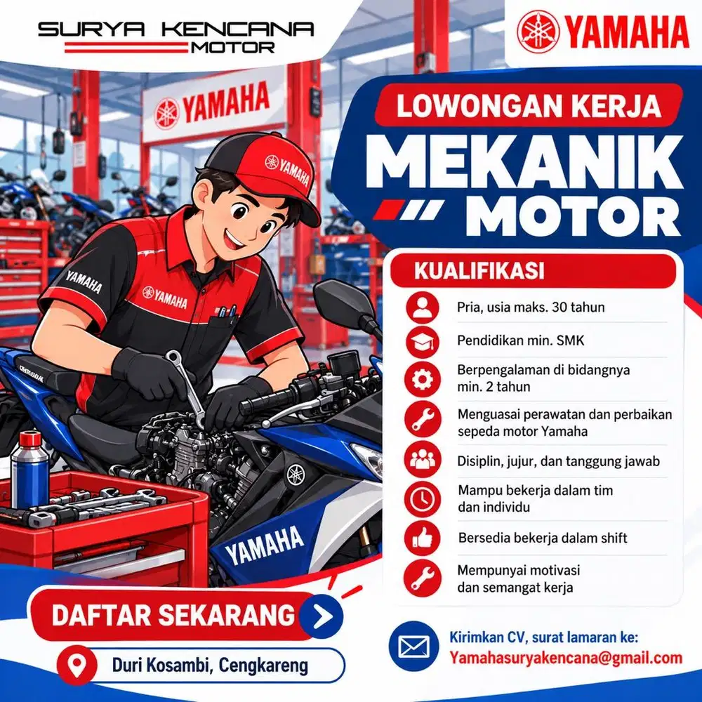 Lowongan mekanik yamaha