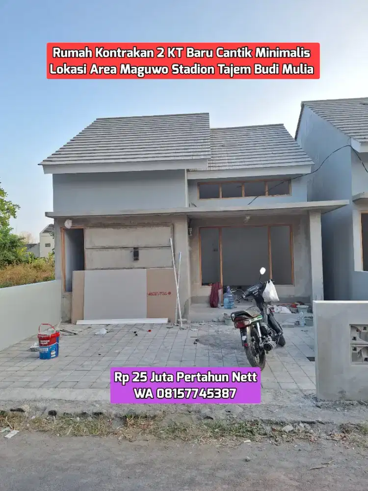 RUMAH KONTRAKAN BARU 2 KT CANTIK MINIMALIS MAGUWO TAJEM 25JUTA NETT