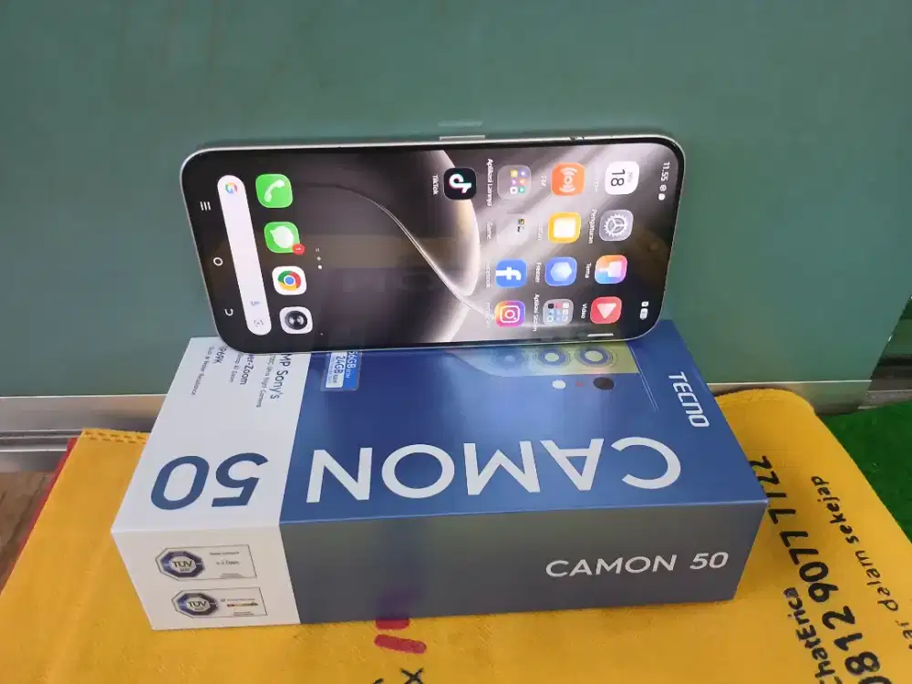 Tecno camon50 ram 12/256 gb lengkap mulus  gransi activ