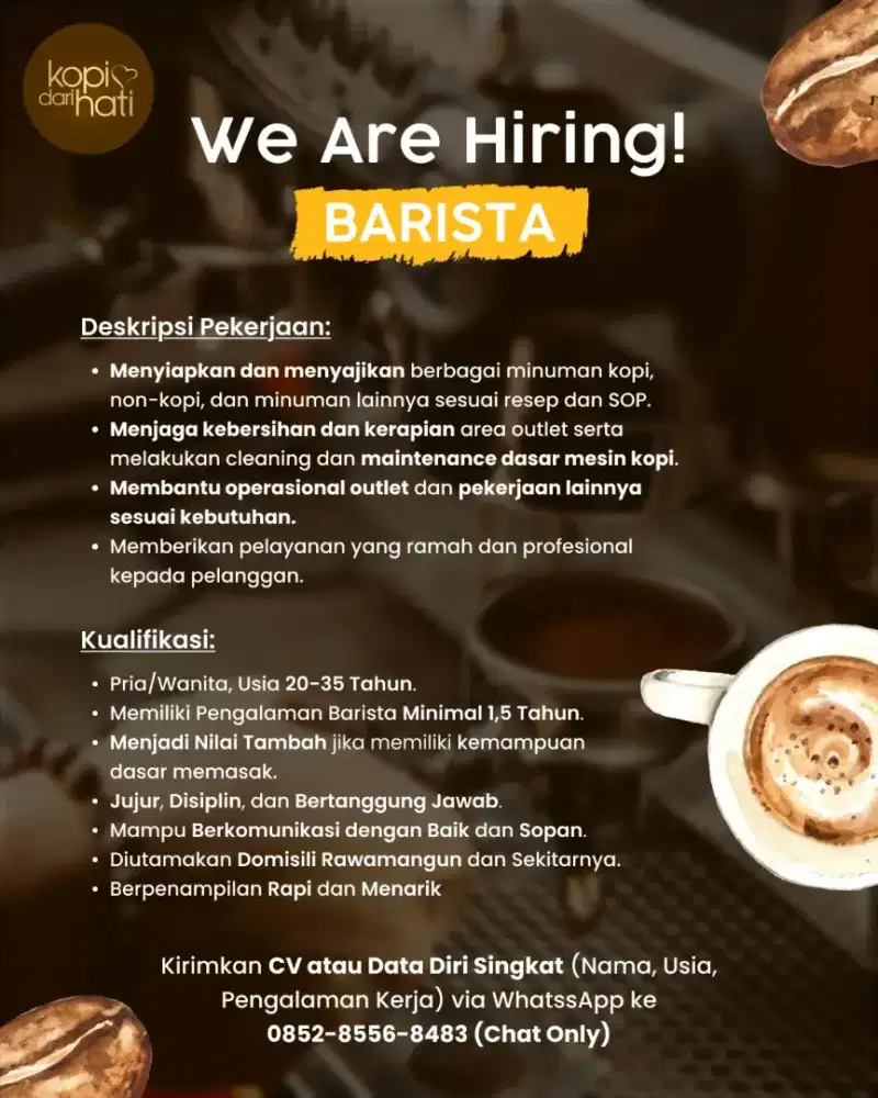 LOWONGAN BARISTA